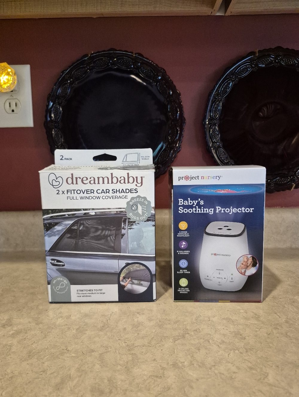 NEW Lot Of 2 Baby Items, Project Nursery Projector And Baby Car Shades